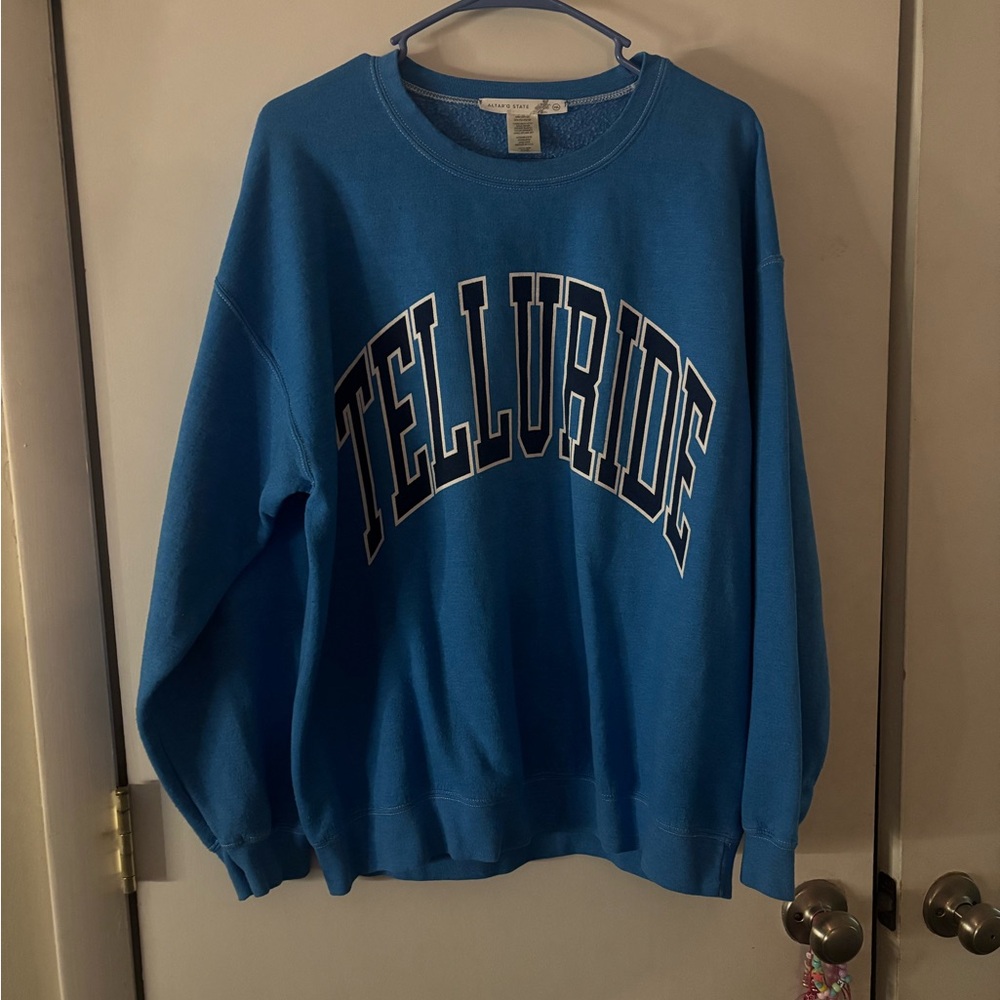 Altar'd State Blue Crewneck Sweater